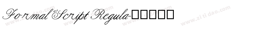 Formal Script Regula字体转换